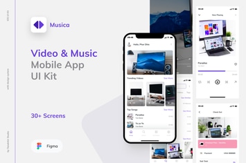 Musica  - Video & Music Player App UI Kit