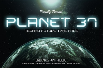 Planet 37 - Futuristic techno font