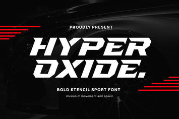 Hyper Oxide - Bold Stencil Sport Font