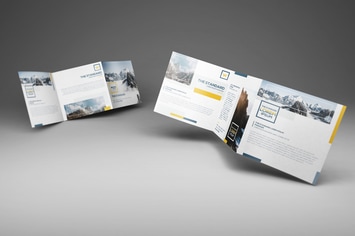 Square Trifold Brochure Mockups