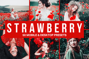 50 Strawberry Lightroom Presets and LUTs