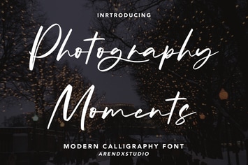 Photography Moments - Modern Calligraphy Font