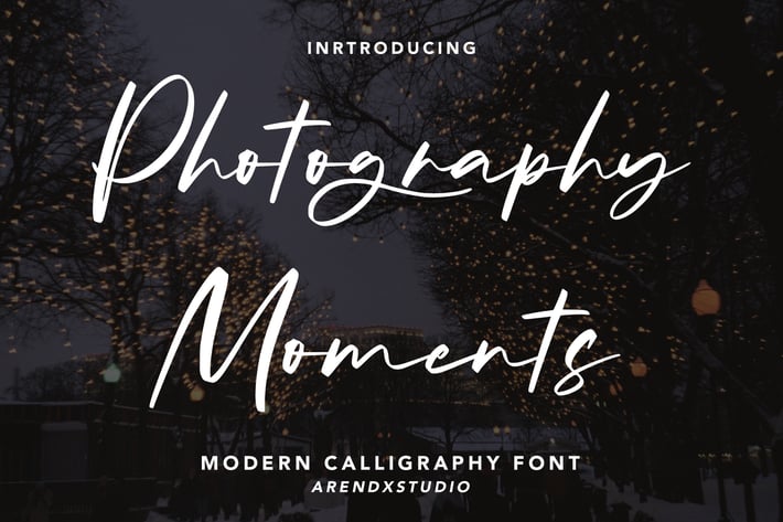 Photography Moments - Modern Calligraphy Font