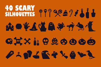 Halloween Silhouettes Set