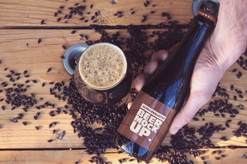 Beer & Hand Black Malt Mockup