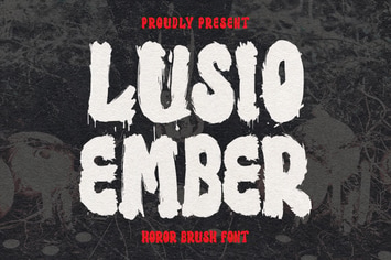 Lusio Ember Horor Brush Font