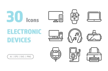 30 Electronic Devices Icons