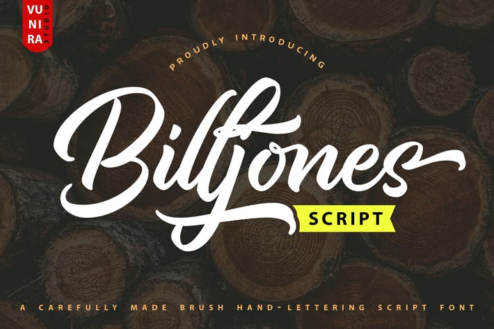 Billjones | Brush Hand-Lettering Script Font