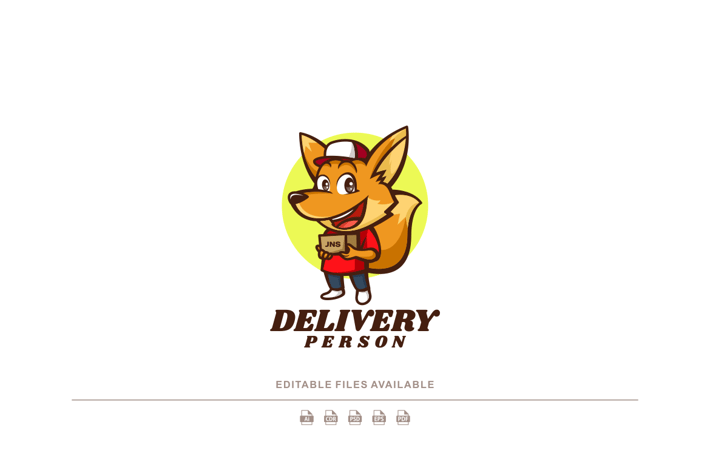 Fox Cartoon Character Logo