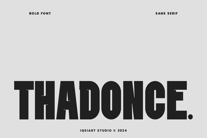 Thadonce - Modern Sans Font