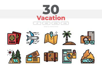 30 Vacation Icons