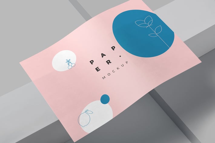 A4 Size Landscape Paper Mockups