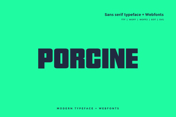 Porcine - Modern typeface + WebFont