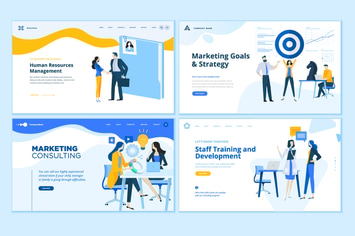 Set of Business Web Page Design Templates