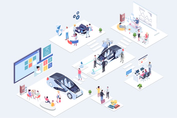 Maintenance Center Oto Isometric Illustration - G1