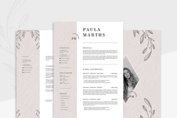 FLORAL Resume/CV + Cover Letter