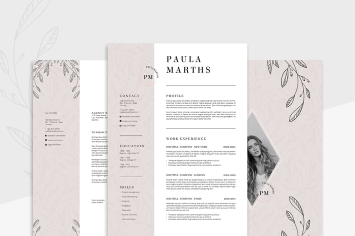 FLORAL Resume/CV + Cover Letter