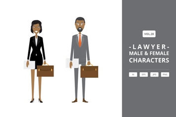 Lawyer - Male & Female Characters Vol.28