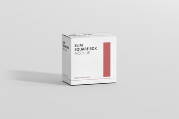 Package Box Mockup - Slim Square