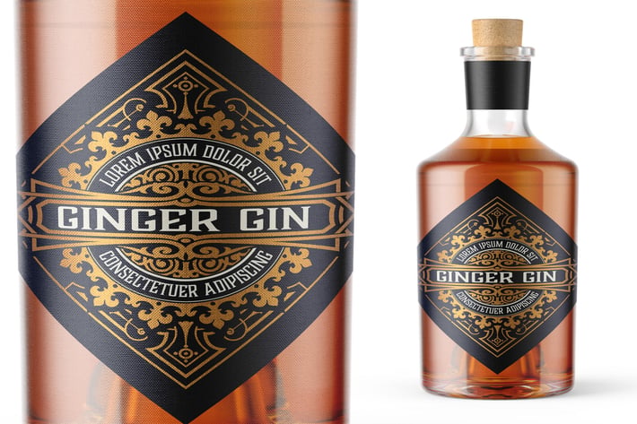 Vintage Liquor Label Packaging Layout 