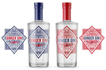 Vintage Gin Label Packaging Layout 