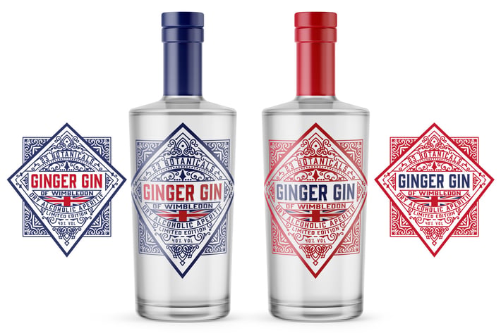 Vintage Gin Label Packaging Layout 
