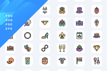 Mardi Gras Icons