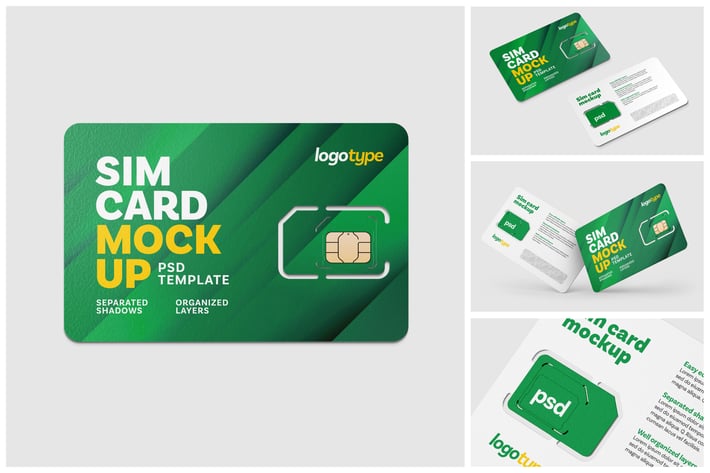 Sim Card Mockup Set