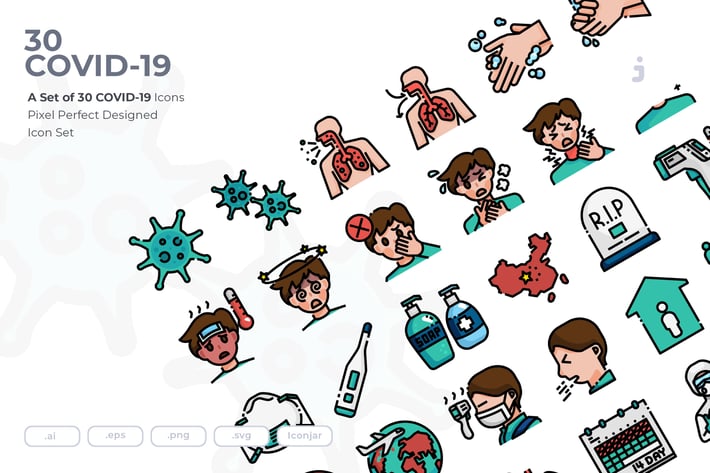 30 Covid-19 Icons