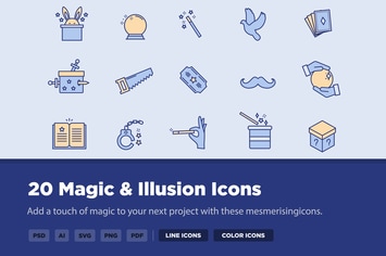 20 Magic & Illusion Icons