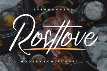 Rosttove | Modern Script Font