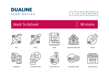 90 Back To School Icons