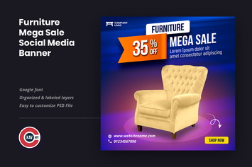 Furniture Sale Social Media Banner Template