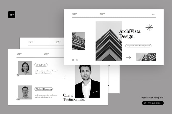Black White Minimalist Company Profile I 004