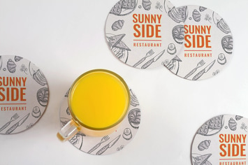 Round Drink Coaster Mock Up