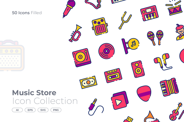 Music Store Filled Icon
