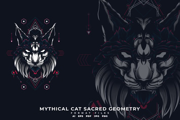 Mythical Cat Sacerd Geometry