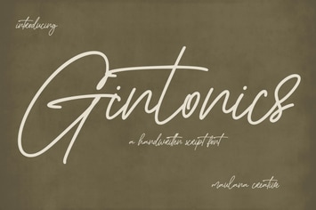 Gintonics Signature Script Font
