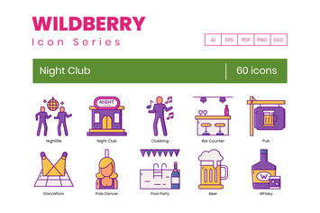 60 Night Club Icons