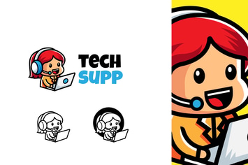 Tech Support - Mascot & Esport Logo