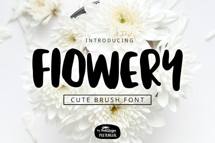 Flowery Brush Font