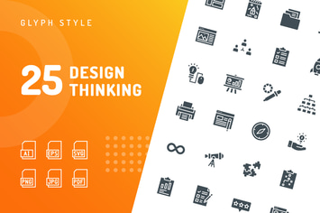 Design Thinking Glyph Icons