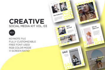 Creative Social Media Kit vol. 03 - Keynote