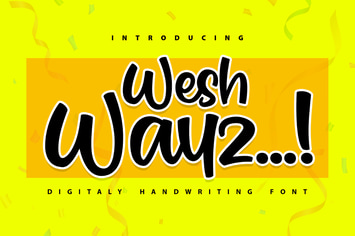 Weshwayz | Digitaly Handwriting Font