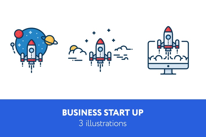 Business start up illustrations