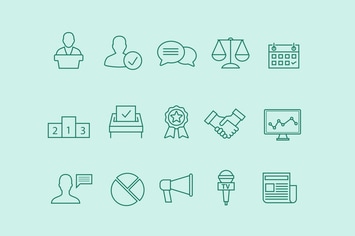 15 Politics Election Icons