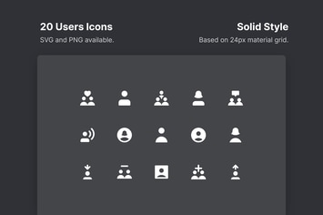 Users Icons - Solid Style