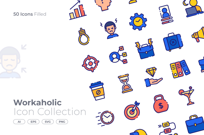 Workaholic Filled Icon