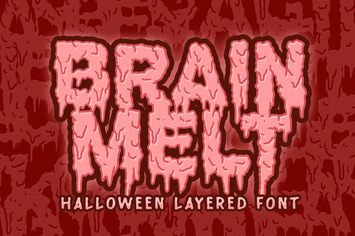 Brain Melt Halloween Font