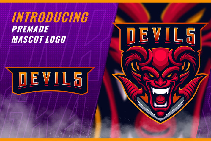Red Devil - Mascot Esport Logo Template
